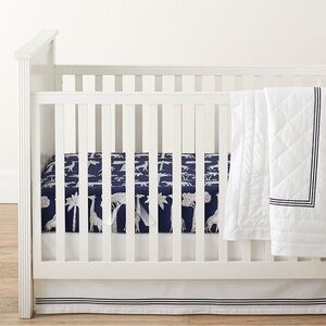 Pottery Barn organic Grand Quilt, Crib Skirt and Crib Bumper
